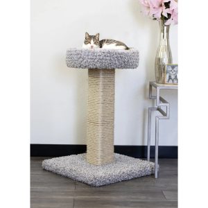 New Cat Condos Solid Wood Scratcher with Bed
