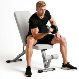 ATHSPO Foldable Weight Bench for Home Gym, Adjustable Workout Benches for Full Body Strength Training, Dumbbell Exercise, Fast Folding Sit up Bench