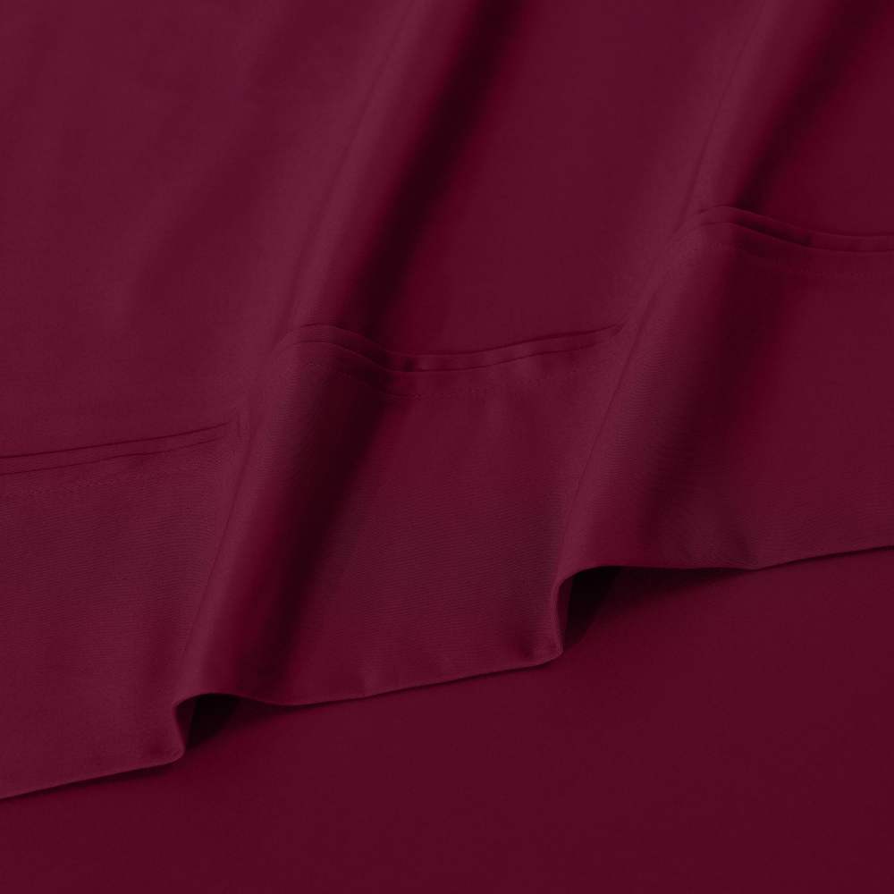 Superior Egyptian Cotton Eco-Friendly 1200 TC Sheet Set, Full, Burgundy - Image 12
