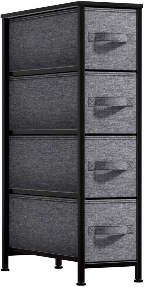 4 Drawers Chest Dresser (Narrow) Black