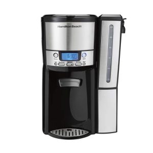 Hamilton Beach 12-Cup Programmable Drip Coffee Maker Machine,Dispensing Coffee Pot,Cafetera,Black