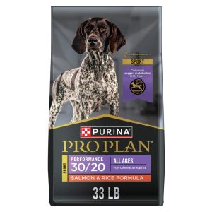 Purina Pro Plan High Protein Dog Food,  Sport 30/20 Salmon and Rice Dog Food Dry Formula,  33 lb Bag