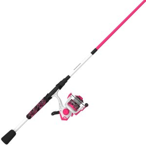 Zebco Roam Spinning Reel and Fishing Rod Combo, 6-Foot 2-Piece Fiberglass Fishing Pole, Size 20 Reel