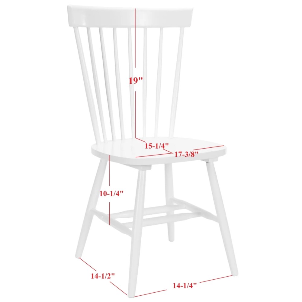 SAFAVIEH Parker 17"H Spindle Dining Chair Set of 2 White - Image 7