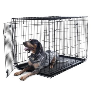 PETMAKER 2-Door 42" Pet Kennel & Crate for Dogs with Divider Panel