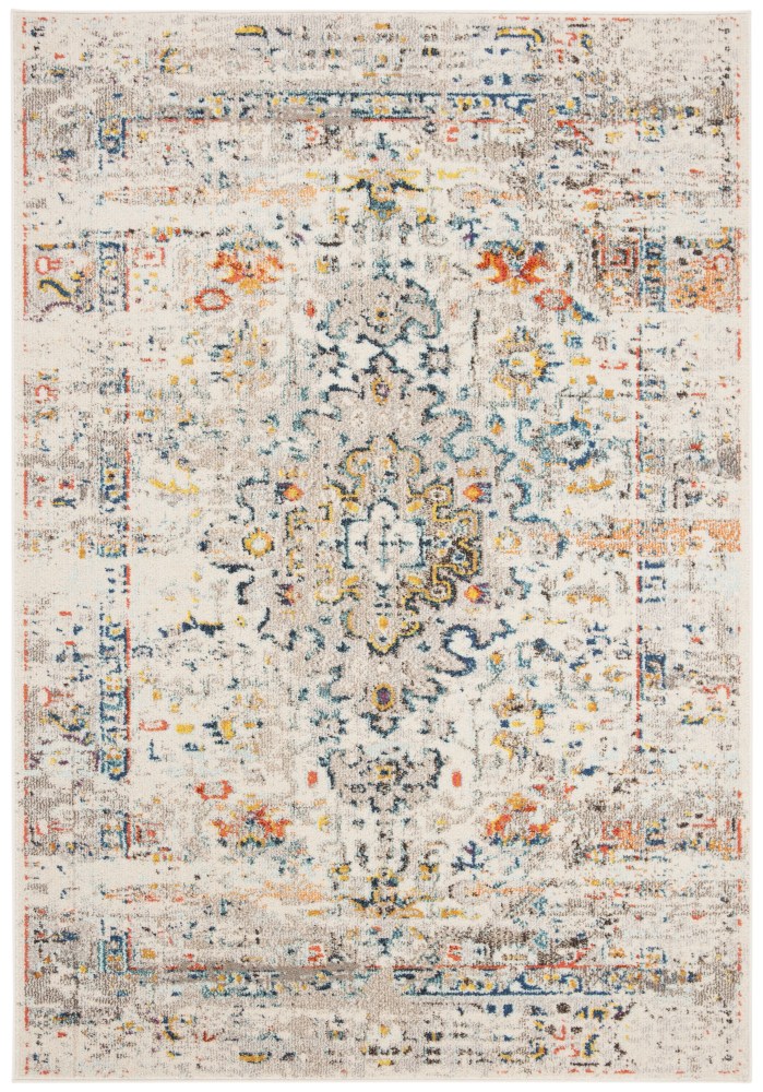 SAFAVIEH Madison Alys Vintage Traditional Area Rug, Cream/Blue, 5'3" x 7'6" - Image 4