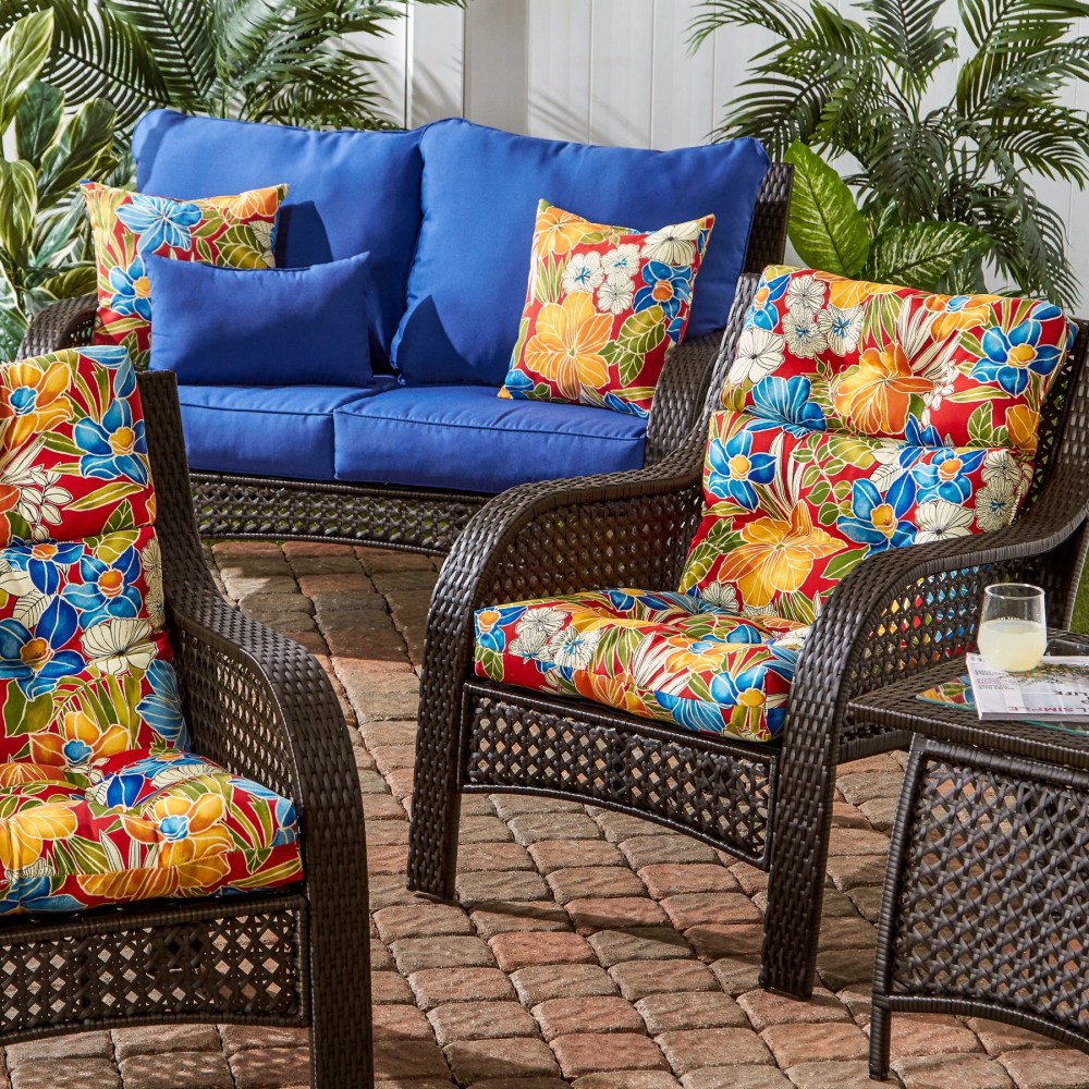 Sunbeam 44 x 22 in. Outdoor High Back Chair Cushion (2-Pack) by Greendale Home Fashions - Image 19