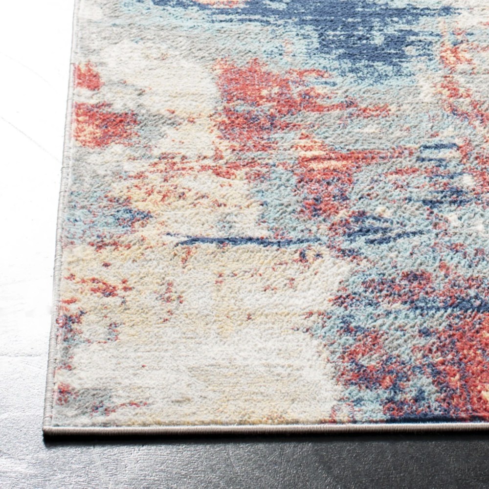 SAFAVIEH Jasper Alvina Abstract Overdyed Area Rug, Grey/Red, 5'3" x 7'6" - Image 9