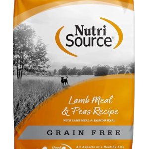 NutriSource Grain Free Dry Dog Food,  Lamb Meal and Peas,  26LB