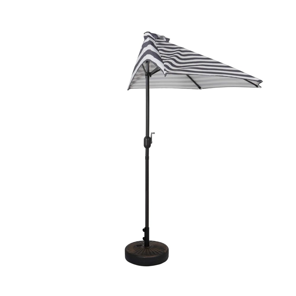 Andrea 9-Ft. Half Umbrella with Bronze Finish Fillable Base Lime - Image 5