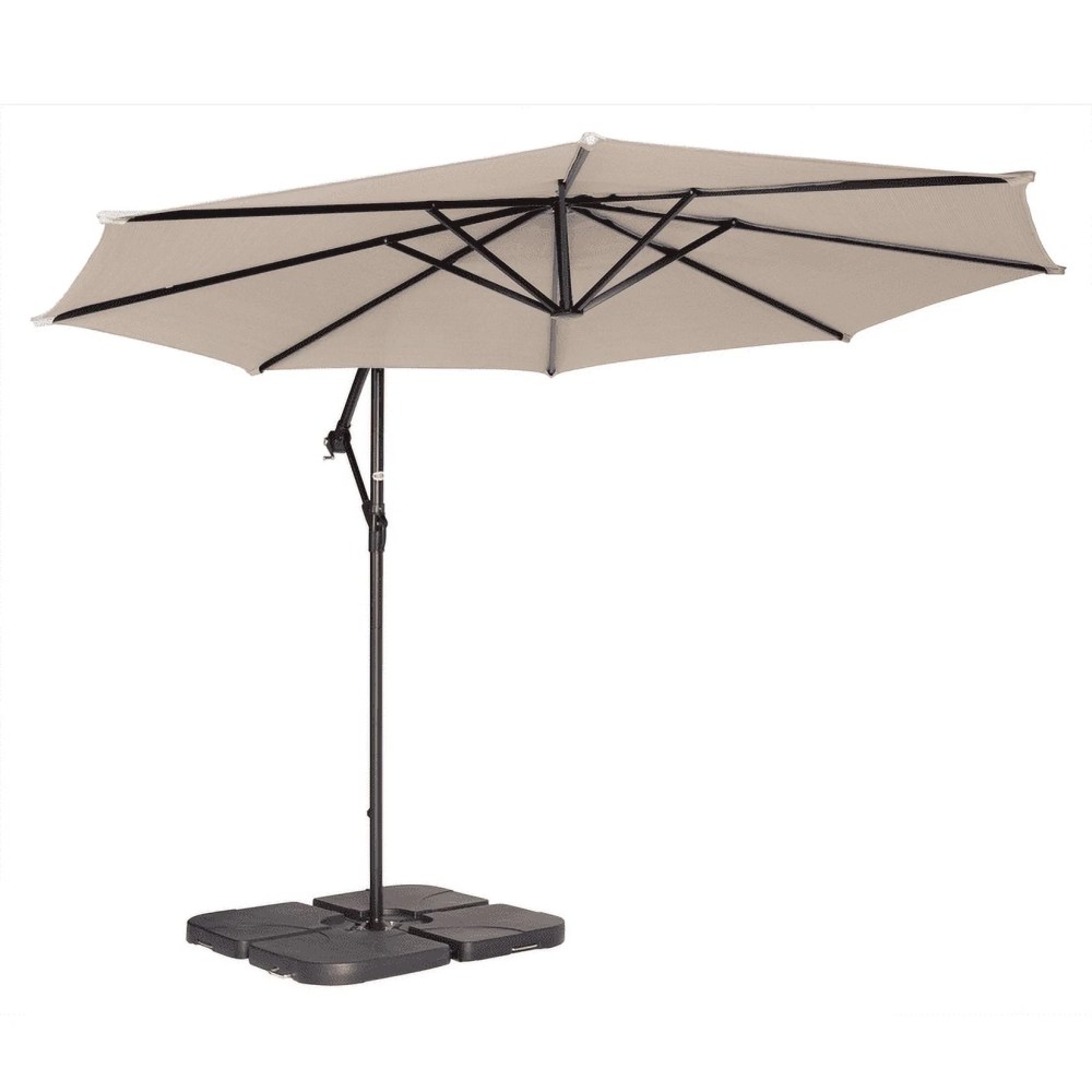 Coolaroo Round Cantilever Patio Umbrella, 90 UV Block, 10", Smoke - Image 3
