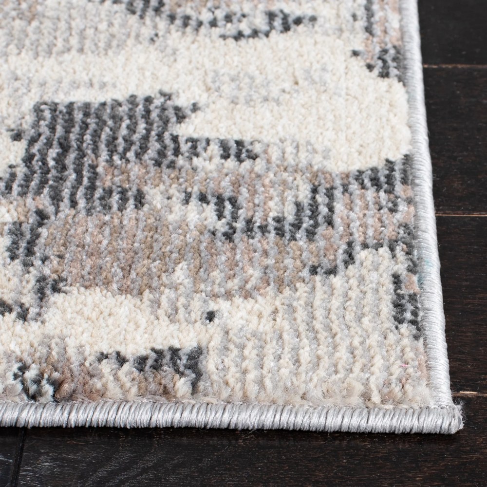 SAFAVIEH Madison Candelario Abstract Polka Dots Area Rug, Grey/Beige, 10" x 14" - Image 5