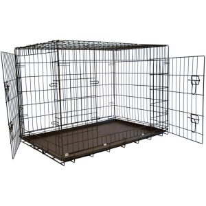 Iconic Pet 92138 24 in. Foldable Double Door Pet Dog Cat Training Crate