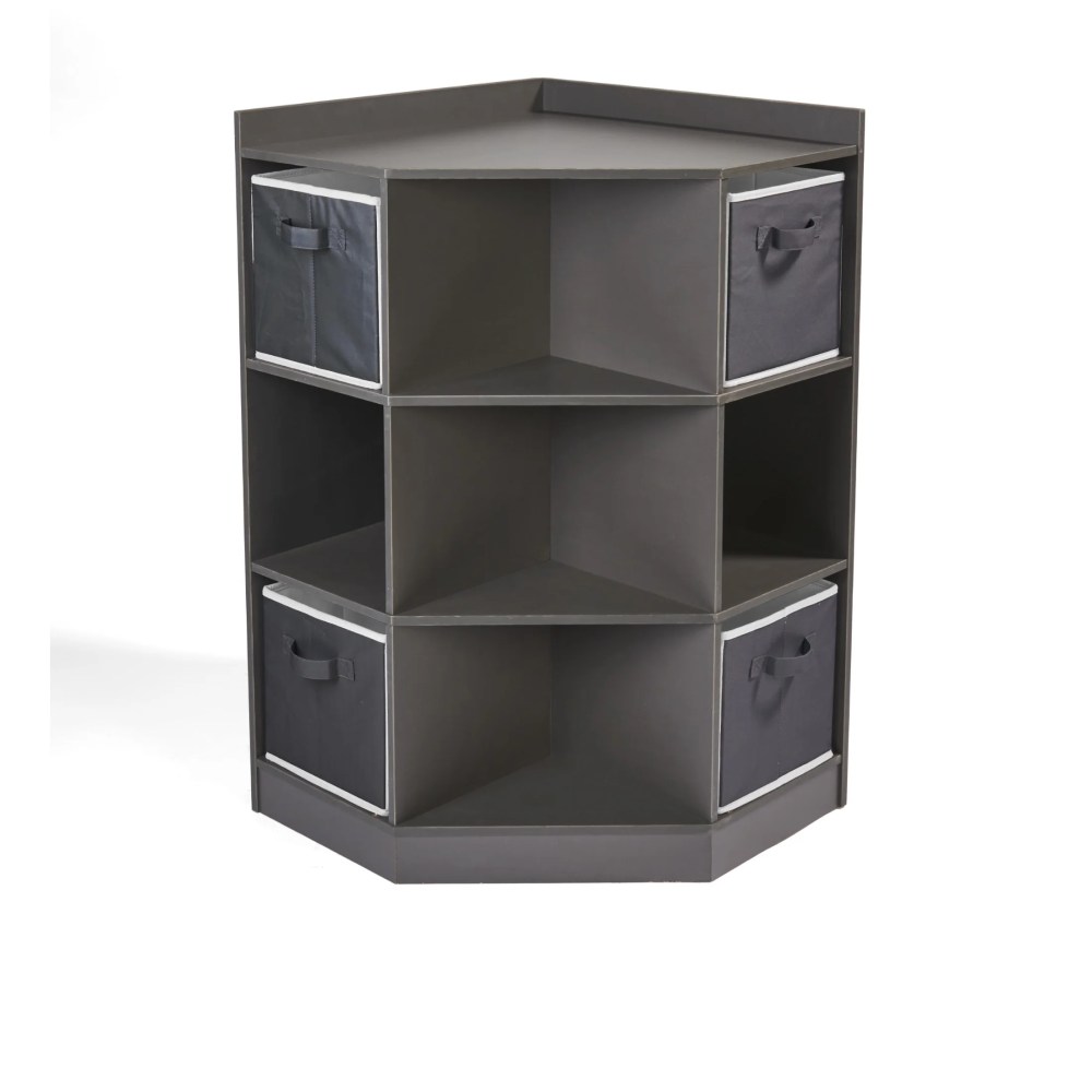 Badger Basket Corner Cubby Storage Unit with Four Reversible Baskets 9.8 Cu ft. - Charcoal - Image 6