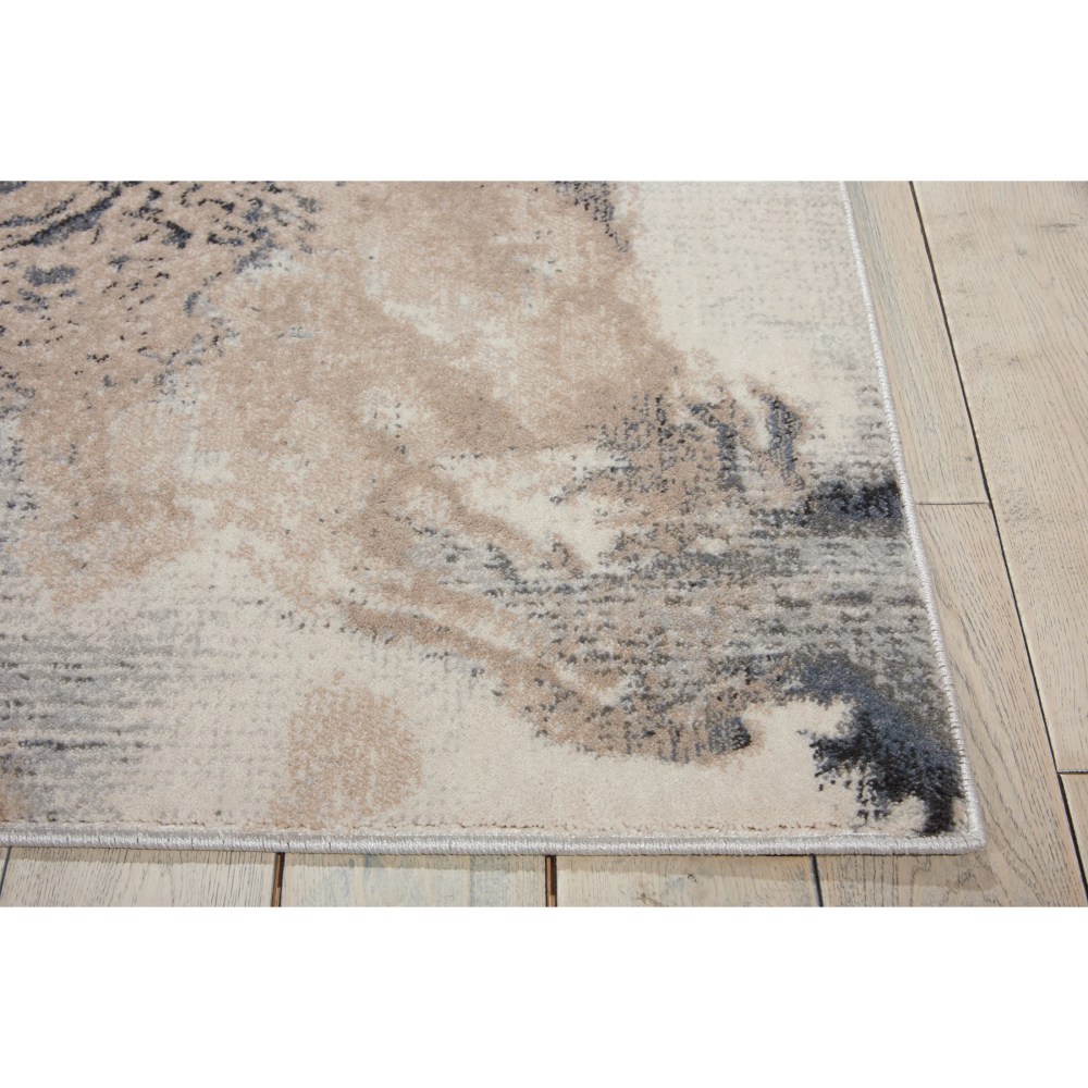 Nourison Maxell Contemporary Abstract Grey 5'3" x 7'3" Area Rug, Plush, Bedroom, Kitchen, Living Room, (5" x 7") - Image 4