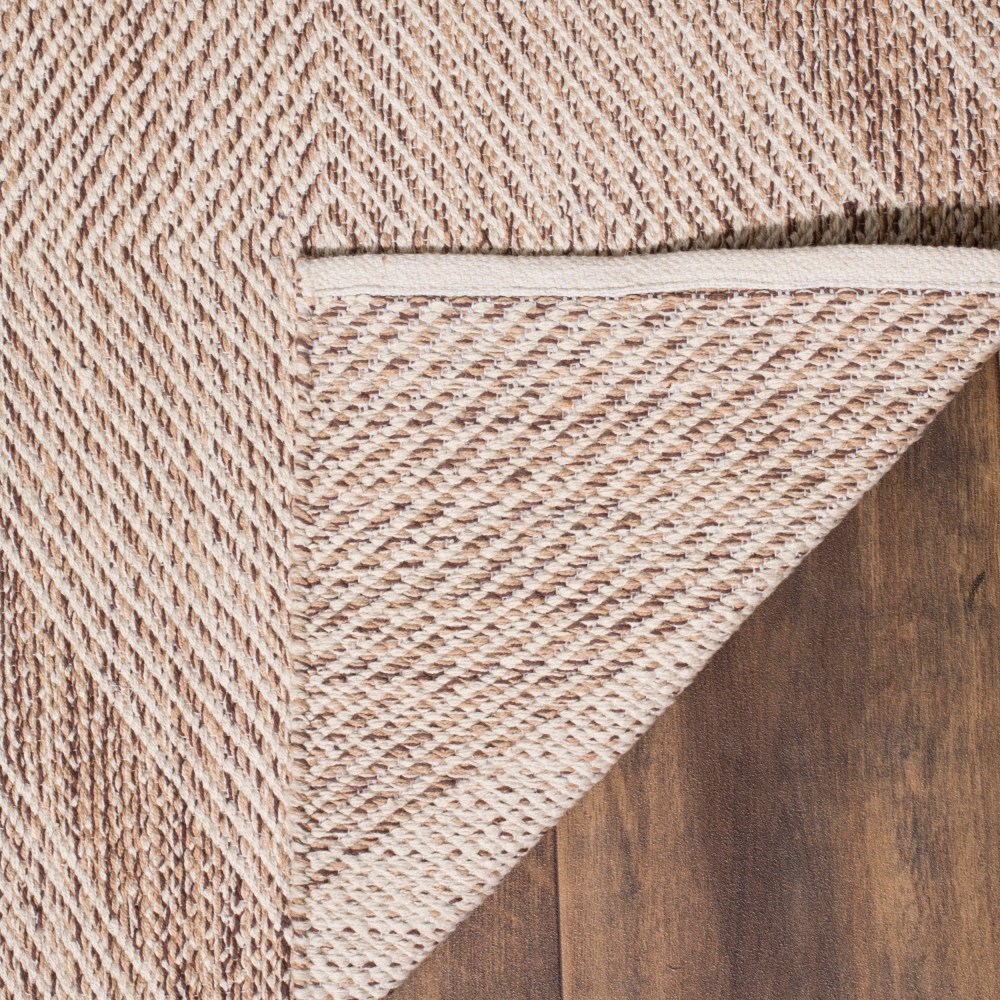 SAFAVIEH Montauk Bailey Geometric Diamond Cotton Area Rug, Beige, 9" x 12" - Image 4