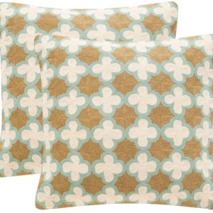 Safavieh Carna Amist Geometric Pillow, Set of 2
