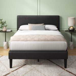 Zinus Gerard Faux Leather Platform Bed Frame,Full