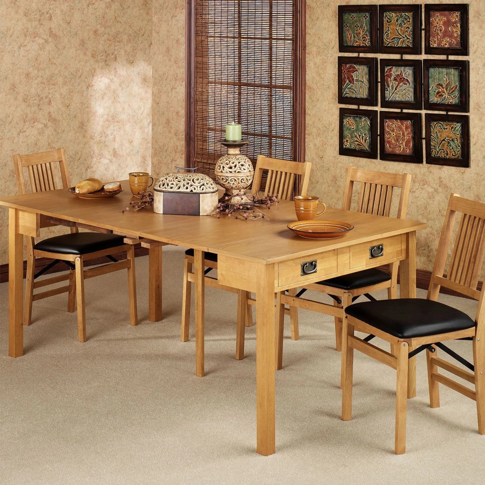 Stakmore Hardwood Traditional Expanding Table W/ 3 Adjustable Positions - Image 3