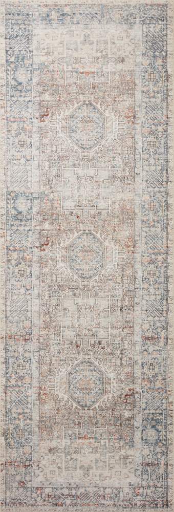 Chris Loves Julia x Loloi Jules Natural/Ocean 5"-0" x 7"-6" Area Rug - Image 6