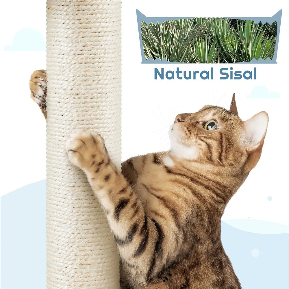 Alden Design 45.5" H Ocean-themed Cat Tree Multi-Level Cat Climbing Tree Cat Tower - Image 7