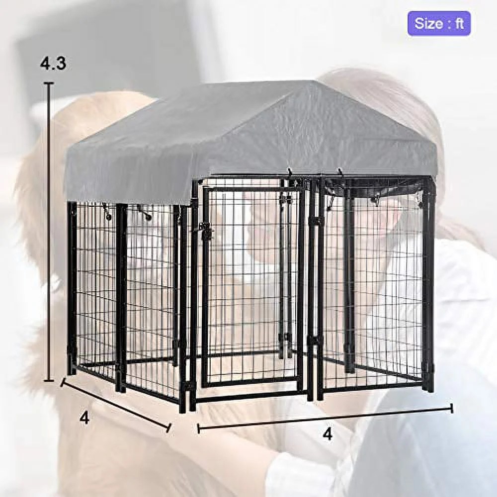 FDW OutDoor Heavy Duty Playpen Dog Kennel with Cover, X-Large, 54"L - Image 7