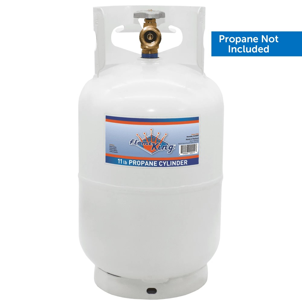 Flame King 10LB Empty Steel Propane Tank LP Cylinder w/ Type1 OPD Valve, for Grills & BBQs - Image 2