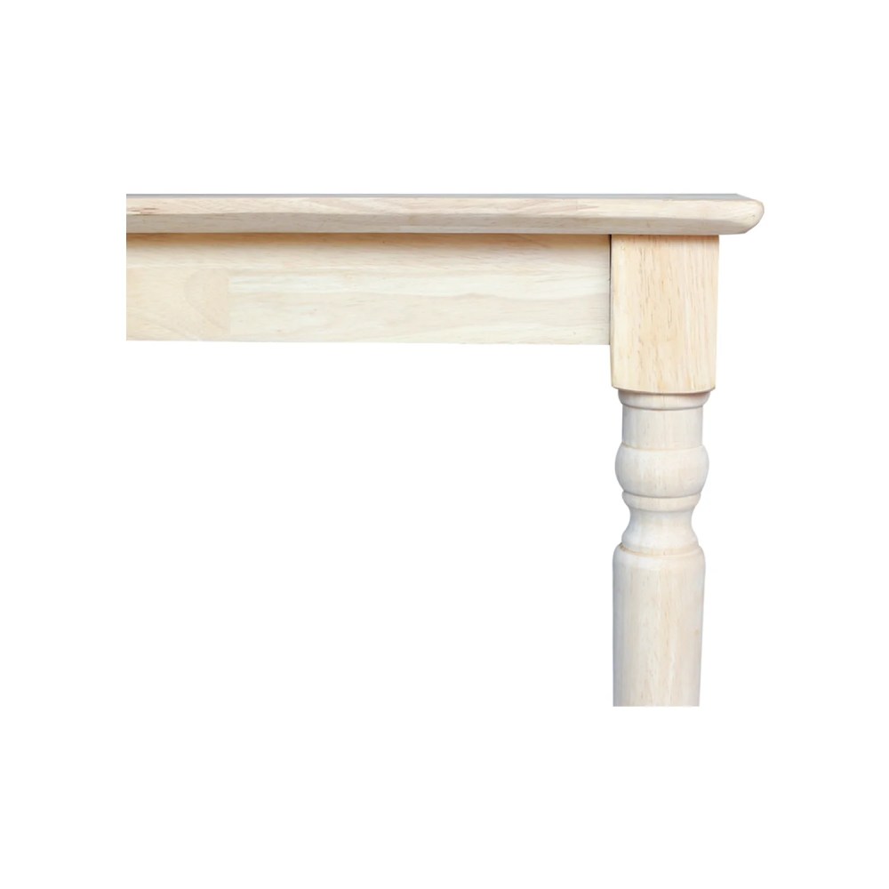 International Concepts Solid Wood Top Table - Turned Legs - Image 5