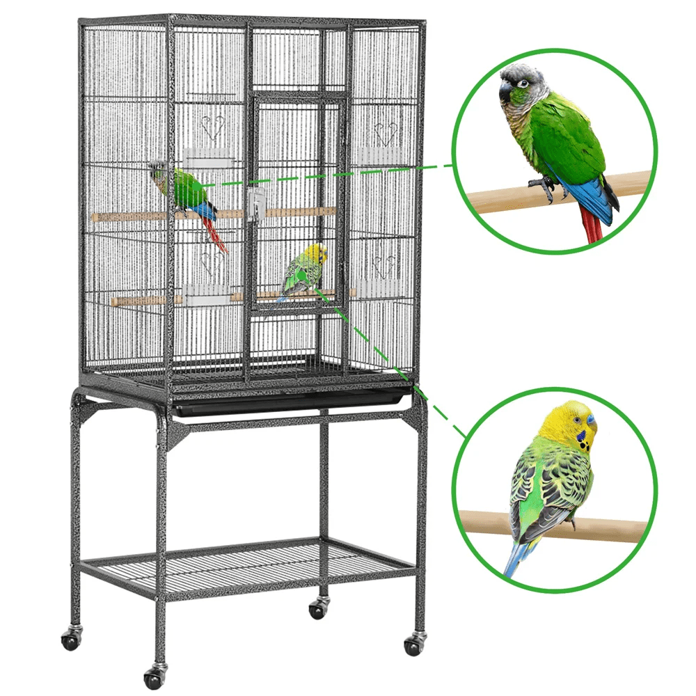 Alden Design 54"H Metal Pet Cage with Detachable Stand for Small Animal , Black - Image 8