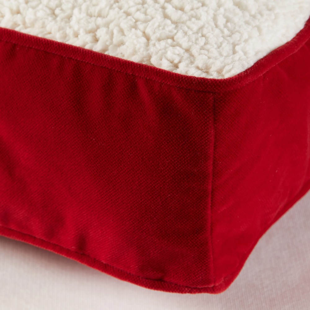 Happy Hounds Oscar Sherpa Orthopedic Dog Bed, Crimson, Large (48 x 36 in.) - Image 7