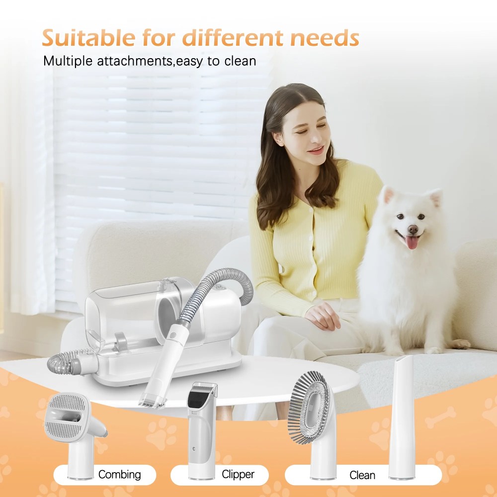 LMVVC Dog & Cat Grooming Clippers Kit, Adjustable Corded Electric with Accessories (9 Pack) - Image 3