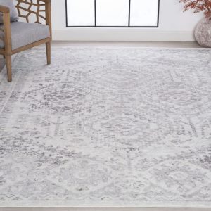 57 Modern White Area Rugs for Living Room Bedroom Rug Dining Room Rug Indoor Entry or Entryway Rug Kitchen Rug Alfombras para Salas 5'3" x 7'3"