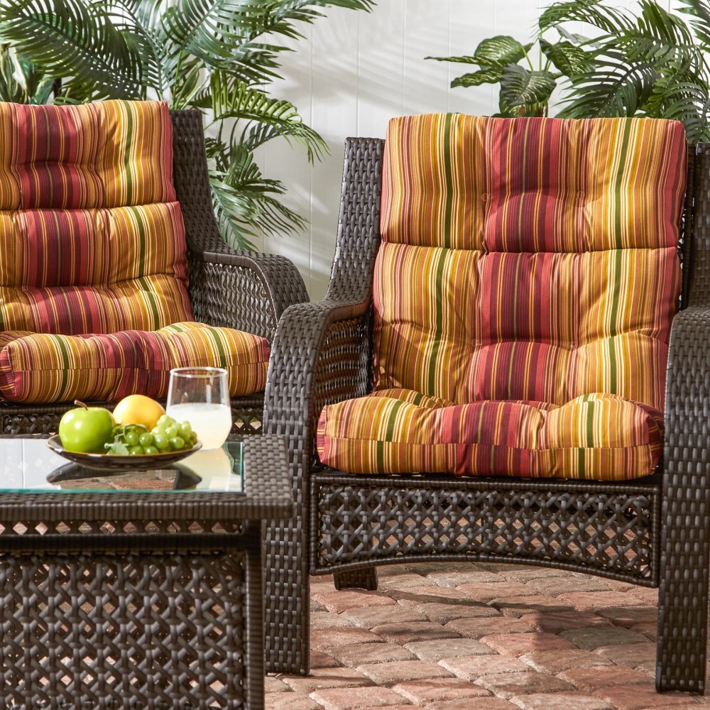 Sunbeam 44 x 22 in. Outdoor High Back Chair Cushion (2-Pack) by Greendale Home Fashions - Image 98