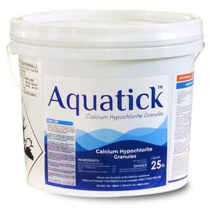 Aquatick Pool Shock 68 Calcium Hypochlorite-25 LB Chlorine Granules for Swimming Pool,  Spa & Hot Tub-Fast-Dissolving Algaecide & Bacteria Eliminator-Powerful Pool Sanitizer Clean & Clear Water