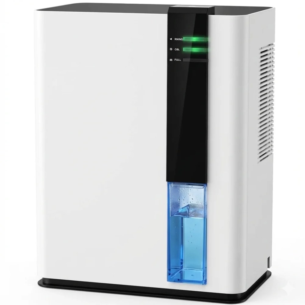 Aeitto Dehumidifier,2 Pints,650 sq ft,White - Automatic Shut-Off