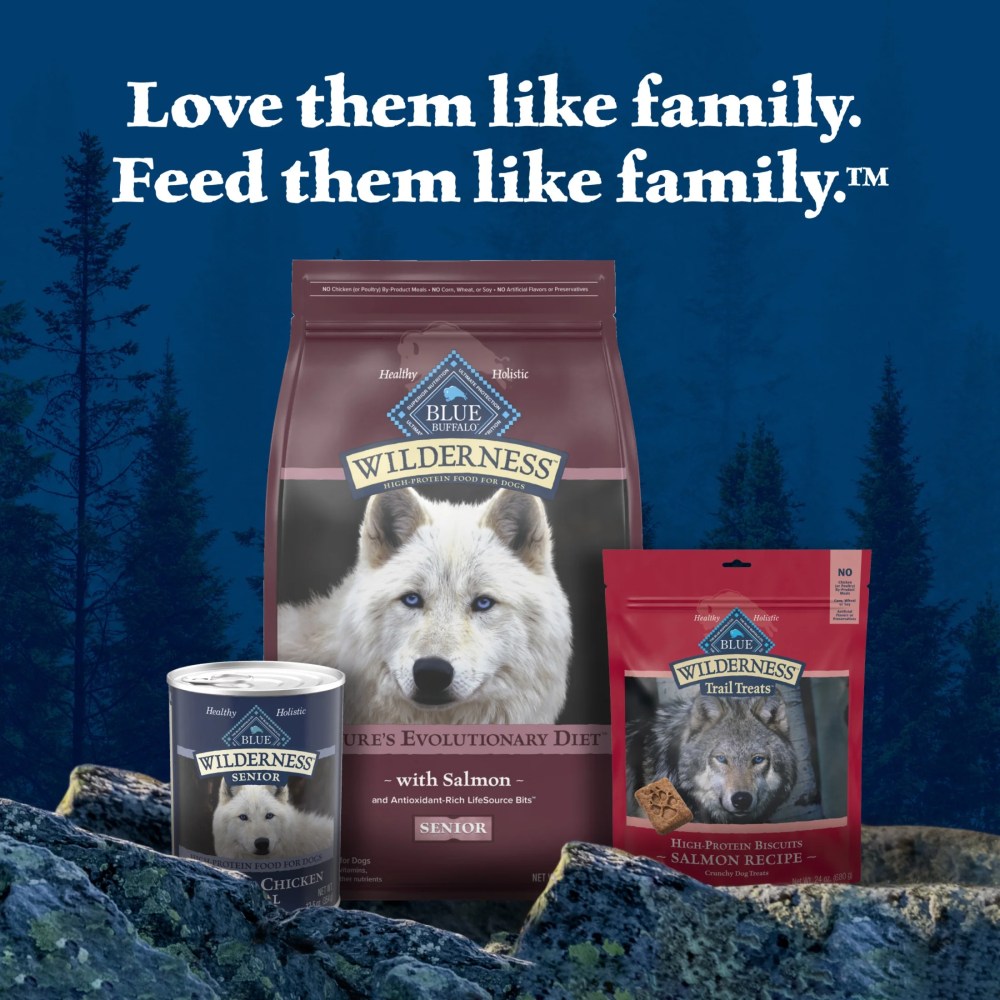 Blue Buffalo Wilderness High-Protein Natural Dry Food for Senior Dogs, Salmon Recipe, 13-lb. Bag - Image 11