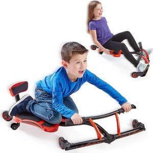 YBIKE Leap Self Propelled Ride On Drifting Racer Riding Toy,  165 lbs,  Ages 4-9,  Red