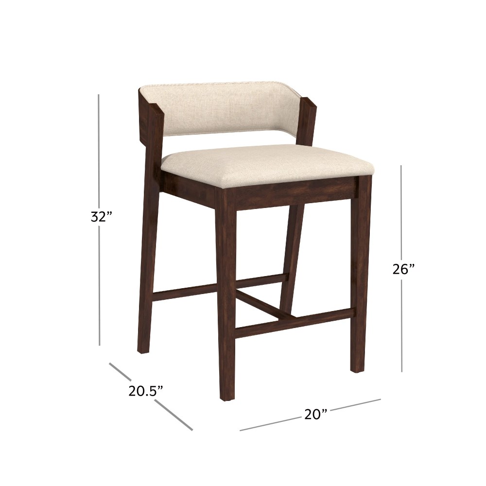 Hillsdale Furniture Dresden Wood Counter Height Stool, Walnut - Image 9