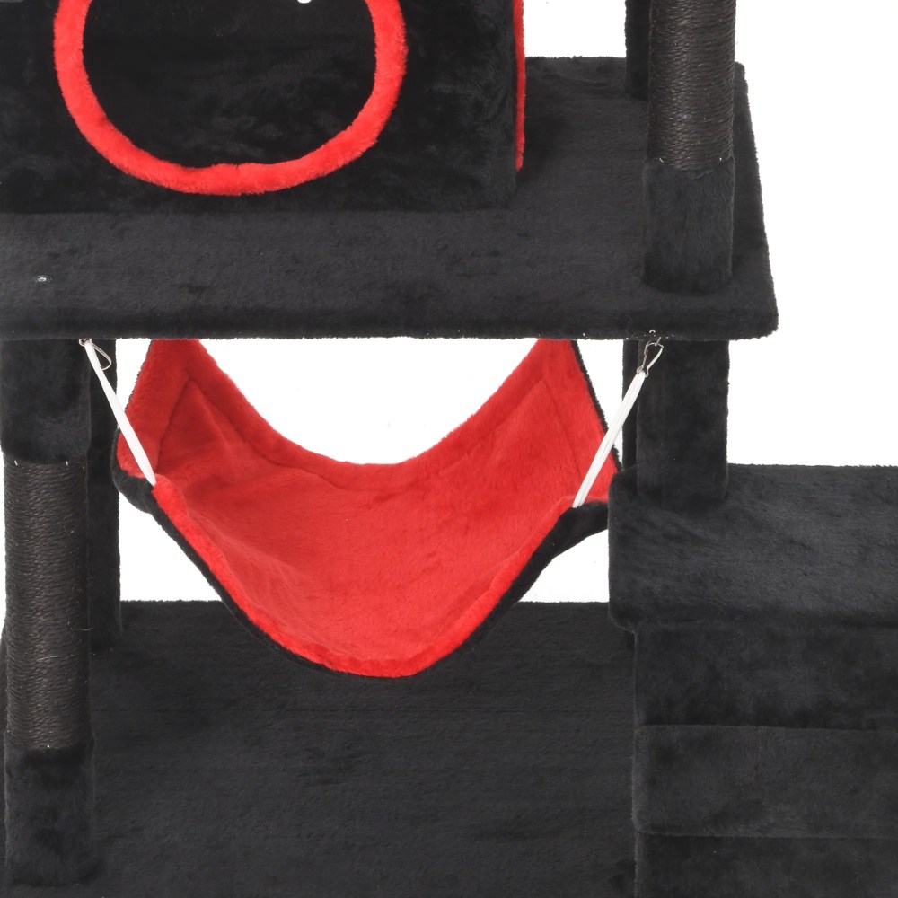 Uforic 63in Gothic Cat Tree with Coffin Bed, Tall Halloween Cat Tower for Indoor Cats with Top Perch & Sisal Scratching Posts, Black - Image 3