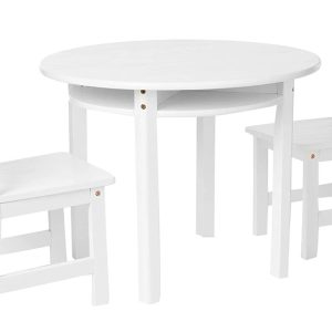Lipper International 524W Child's Round Table and 2-Chair Set, White