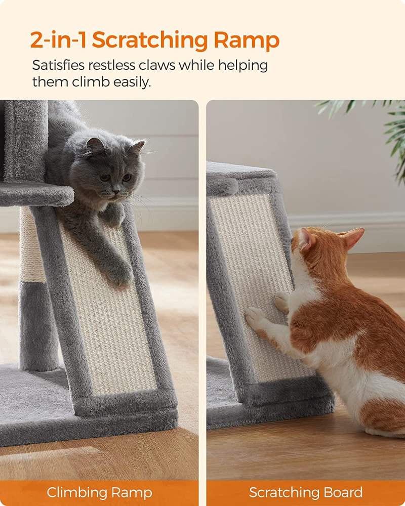 37.8-Inch Cat Tree Cat Condo Small Cat Tower with Widened Perch for Large Cats Indoor - Image 4