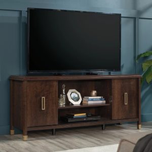 1934 Collection,by Sauder TV Stand for TV's up to 65",Deco Cherry Finish