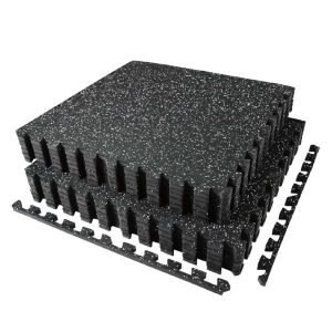 AIRHOP EVA Foam Interlocking Gym Floor Mats, 0.56" Thick, 48 Sq Ft, High-Density Flooring for Home Gym & Garage