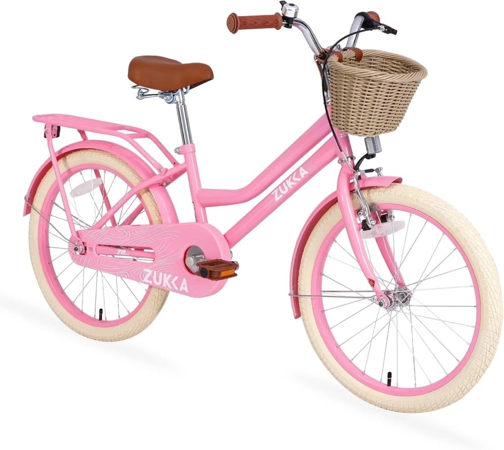 Ambifirner 20" Freestyle Fixed Gear Bike with Basket & V-Brakes Alloy Frame