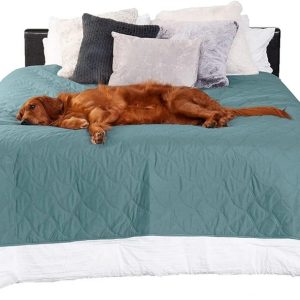 FurHaven Pet Products Quilted Twill Waterproof Bed/Furniture Protector - Nile Blue,  Jumbo/King