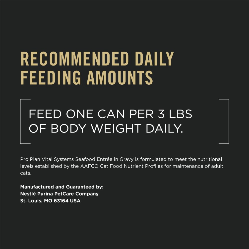 Purina Pro Plan Vital Systems, Seafood Entree, Wet Cat Food, 3 oz Cans, 24 Pack - Image 9