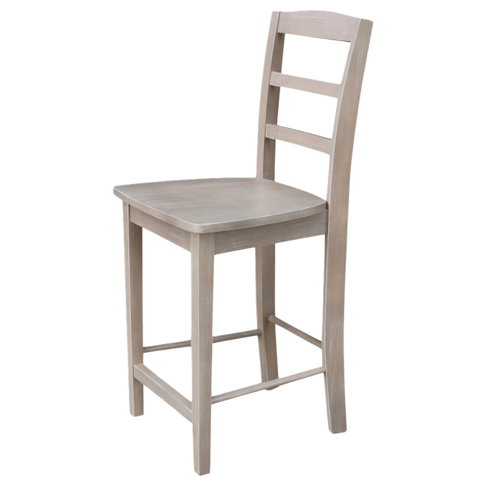 Madrid Counterheight Stool in Washed Gray Taupe- 24" Seat Height - Image 6