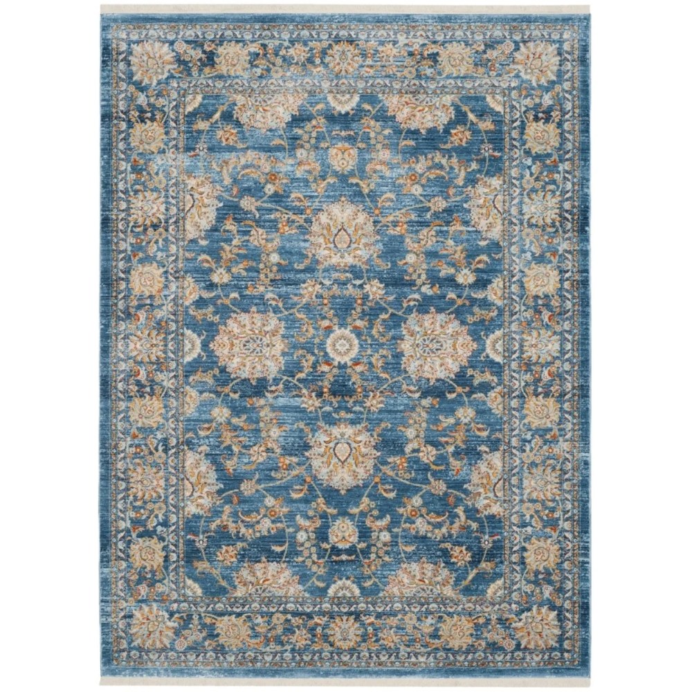 SAFAVIEH Vintage Persian Maggie Distressed Polyester Runner Rug, Turquoise/Multi, 2'2" x 12" - Image 7