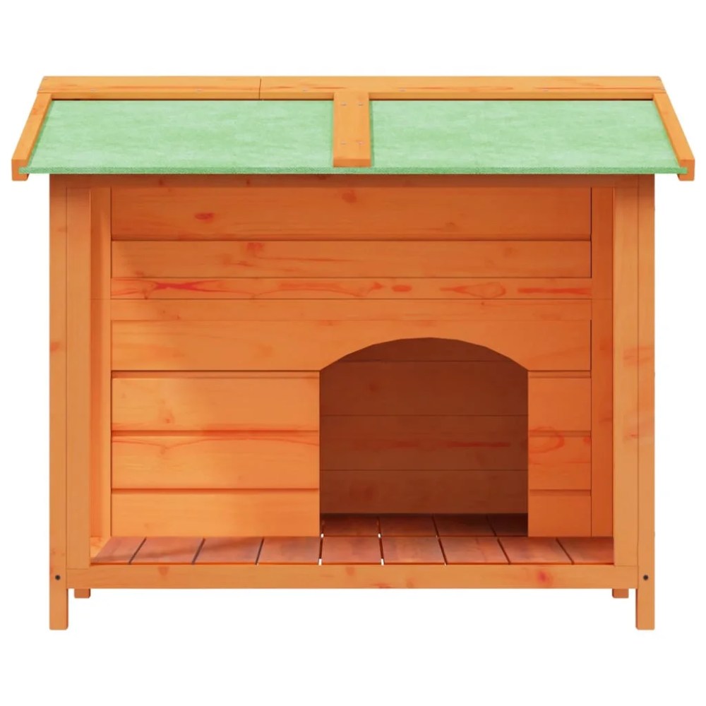 vidaXL Dog Kennel Brown 37.8"x34.3"x31.7" Solid Wood Pine - Image 8