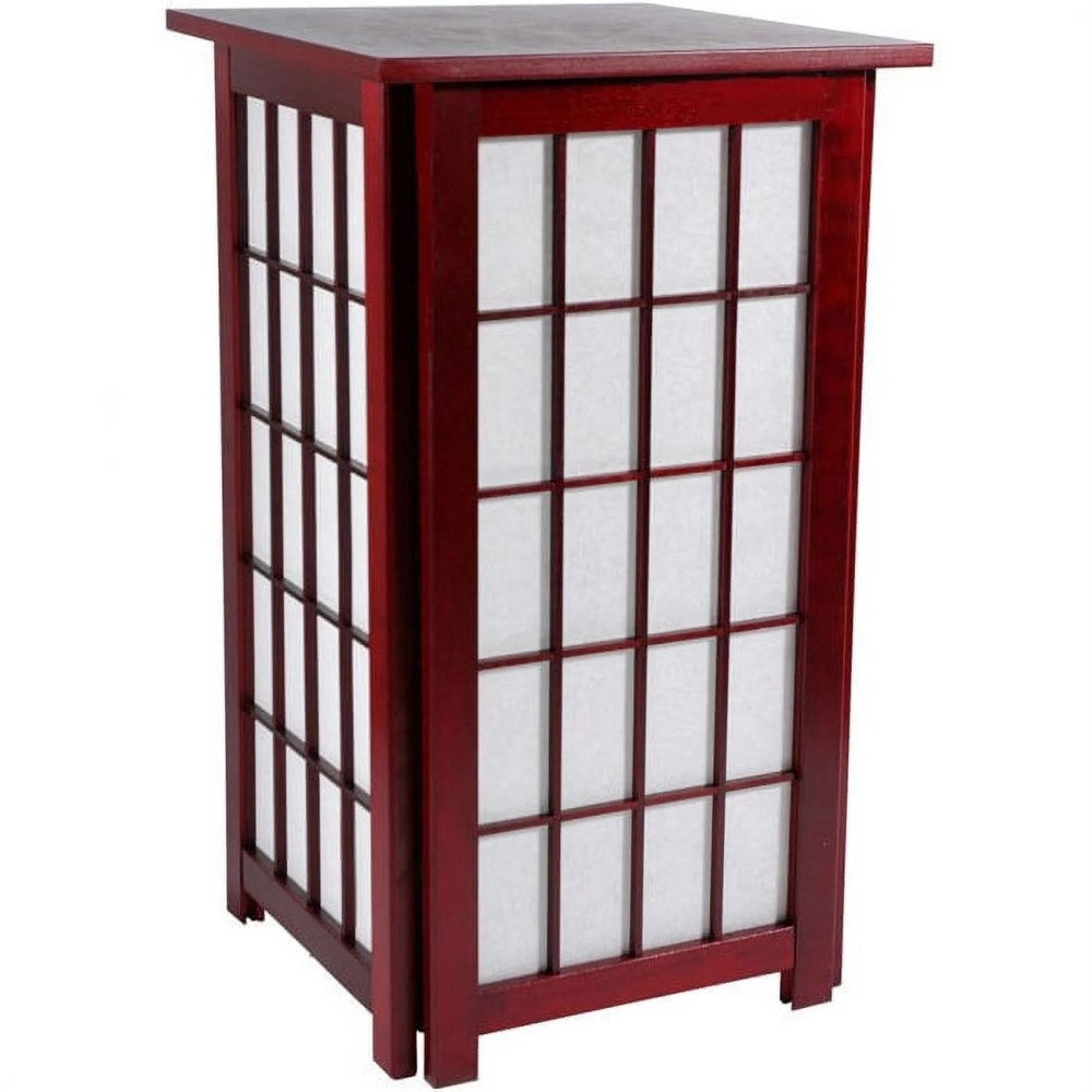 Oriental Furniture 27" Tall Hokkaido End Table Shoji Lamp, Table lamp, Traditional, living room, bed room - Image 3
